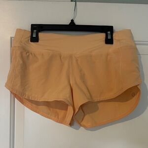 lululemon athletica Women's speed up low rise 2.5 Peach Athletic Shorts
